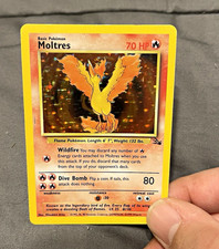 Pokémon TCG Moltres 12/62 Fossil Holo Rare MP picture