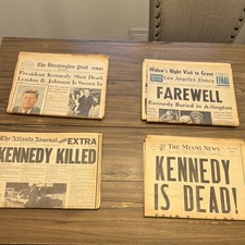 JFK Assassination 1963 Newspaper Lot / Washington Post, LA Times,  Atlanta,Miami picture