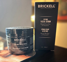 NEW Brickell Men's Retinol Face Moisturizer Cream and Serum -New in Box picture