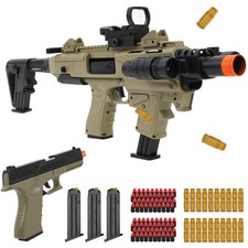 Sand Soft Bullet Toy Rifle Large Shell Ejecting 80 Bullets 40 Shells 3 Magazines picture