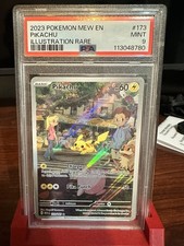 2023 POKEMON MEW EN-151 ILLUSTRATION RARE #173 PIKACHU PSA 9 picture