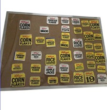 Vintage Kellogg’s Cereal Proof of Purchase Labels Lot of 38 Collectibles picture