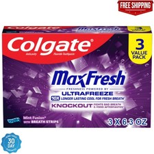 Colgate MaxFresh Knockout Mint Toothpaste, 3 Pack, 6.3 oz picture