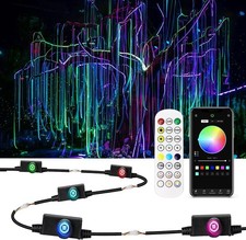 1600Pc Fiber Optic Hanging Lights | 8.2Ft Optical Fiber Cable, 8 LED Heads, App picture