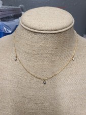 Quince White Sapphire Triple Bezel Drop Choker picture