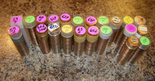 Bu 1959-1960-1961 1962-1963-1964-1965-1966-1967-1968-1969pds lincoln Cent rolls picture