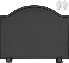 23 Inch Fireback for Fireplaces - Cast Iron Firebacks with Feet, Heavy Duty Fire picture
