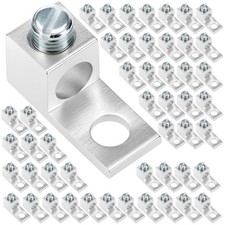 50 Pack Aluminum Mechanical Lugs Tin Plated 14-2/0 AWG Electrical Connectors Set picture