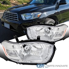 Fits 2008-2010 Toyota Highlander Japan Built Headlights Lamps Left+Right Pair picture
