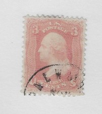 US Scott # 64, three cents pink, Washington, 1861-66, XF, scv. $3000 picture
