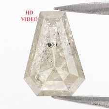 1.26 Ct Natural Loose Coffin Shape Diamond 7.90 MM Grey Color Diamond LQ2907 picture