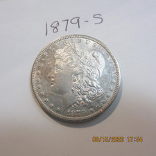 1879 S MORGAN SILVER DOLLAR AU. picture