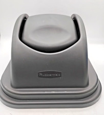Rubbermaid Swing Top Wastebasket Lid Black 41QT 10.25G FG306700BLA Lid Only picture