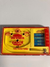 Tomy Pocket Handheld Game - Burger Catch levers work picture