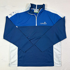 Elevate Team Canada Vancouver 2010 Olympics 1/4 Zip Pullover Jacket Mens XL picture
