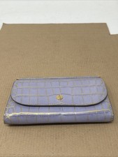 Vintage Leather Wallet Abas Purple Gold picture
