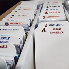 (30) TALL Sports Card Dividers with 30 FREE MLB Teams Logos Labels picture