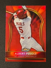 Albert Pujols 2011 Topps Finest Red Refractor Missing Serial # Cardinals  picture