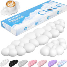 Cloud Keyboard Wrist Rest Set, Cloud Wrist Rest with Non-Slip Base, PU Leather W picture