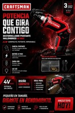 NEW Craftsman CMHT6640BI 4V Powered Cordless Pivot Screwdriver & Hanging Kit. picture