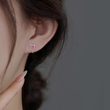Women's mini Irregular Hollowed Out Heart Earring Fashionable Ear Hooks Copper picture