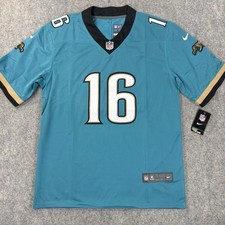 Jacksonville Jaguars Trevor Lawrence Jersey Mens Large Teal Blue Patch Logo 16 picture