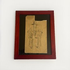 RUDOLPH WEISENBORN Original Drawing WESTERN Art - Early 1900s Cowboy picture