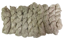 RECYCLED SARI SILK Yarn - Bag of 10 Hanks 1000g 2lbs - Cream picture