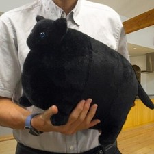 Fatty Zoo Plush Cat Calico Stuffed Animals  16 inches Black Cat picture