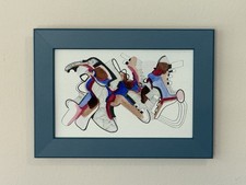 Framed Original Abstract Painting 