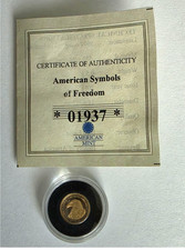 American Mint Symbol of Freedom Bald Eagle 0.5 Gram 24K Gold Proof picture