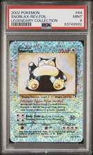 2002 Pokemon Legendary Collect. Snorlax 64/110 Reverse Holo PSA 9 Mint picture