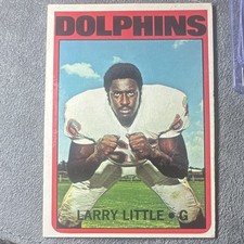 Topps 1972 Larry Little Miami Dolphins Rookie Base Set Football Card #240 picture