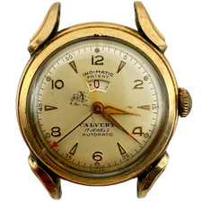 Vintage 32mm Calvert Indimatic Automatic Wristwatch 1256 10k GF Power Reserve picture