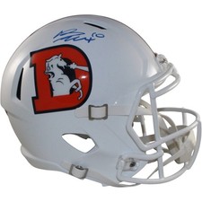 Bo Nix Autographed Denver Broncos F/S 2023 ALT Helmet Beckett Witness 57290 picture