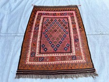 Vintage Turkmen Wool Kilim Rug 3'1