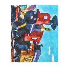 Velveteen Plush Blanket Disneyland ~ Casey Jr. Train picture