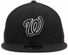 NEW Authentic MLB Washington Nationals Black White New Era 59Fifty Fitted Hat picture