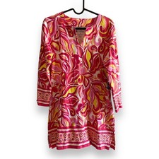 Coolibar St. Lucia Tunic Top XS Pink Orange Floral UPF 50+ Sun Protection NWT picture