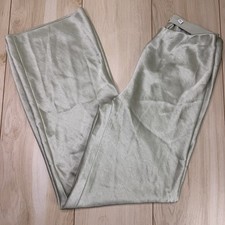 VINCE Sz XS/TP Mint Green Satin Wide Leg High Waist Trousers Pants picture