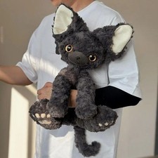 Black Cat Plush Toy, Soft Fluffy Cat Plush Gift for Kids & Adults picture