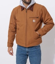 Carhartt Iconic J01 Duck Detroit Jacket Blanket Lined Mens Work Coat / FULL SIZE picture