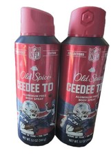 Two Old Spice NFL Ceedee TD Aluminum Free Body Sprays  5.1 oz  Collect Edition picture