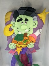 Vtg 3D Frankenstein Windsock 54 Tall Halloween Scene Decor Read picture