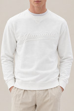 BRUNELLO CUCINELLI MEN'S OFF WHITE COTTON CREW NECK SWEATER MSRP $1025 SIZE M picture