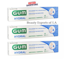 3 PACK Sunstar GUM Hydral Toothpaste 75ml Dry Mouth Relief Exp 04/2027 picture