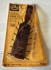 Vintage 1975 Goody Vented Finishing Brush Purple Lucite New in Package picture