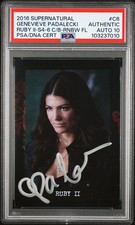 2016 Cryptozoic Supernatural #C6 Genevieve Padalecki Rainbow Foil Signed PSA 10 picture