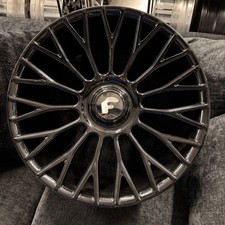 24x9/10 Forgiato NB6-M Gloss Black XL Floater Cap Wheels Tires Pkg 5 lug cars picture