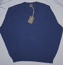 Dalmine 1952 Pullover Vneck Sweater 100% Merino Wool Made in Italy Size 58 NWT picture
